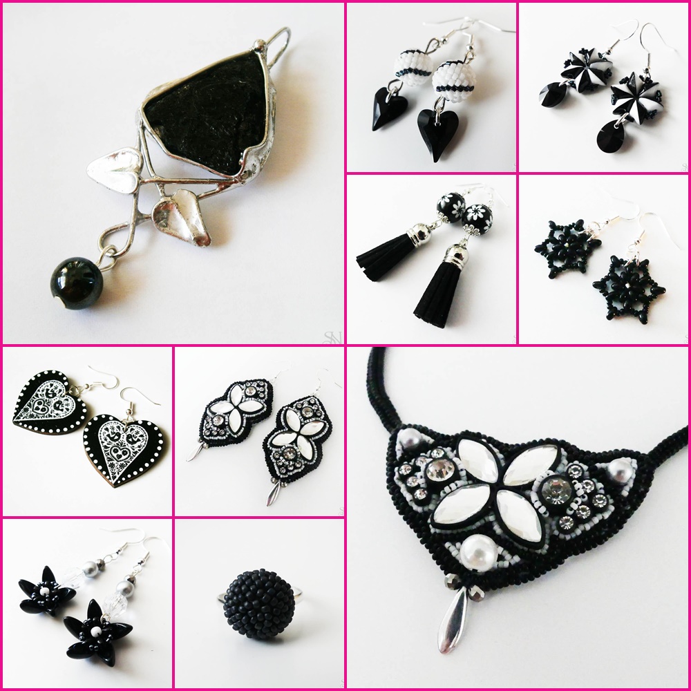 čierne handmade šperky